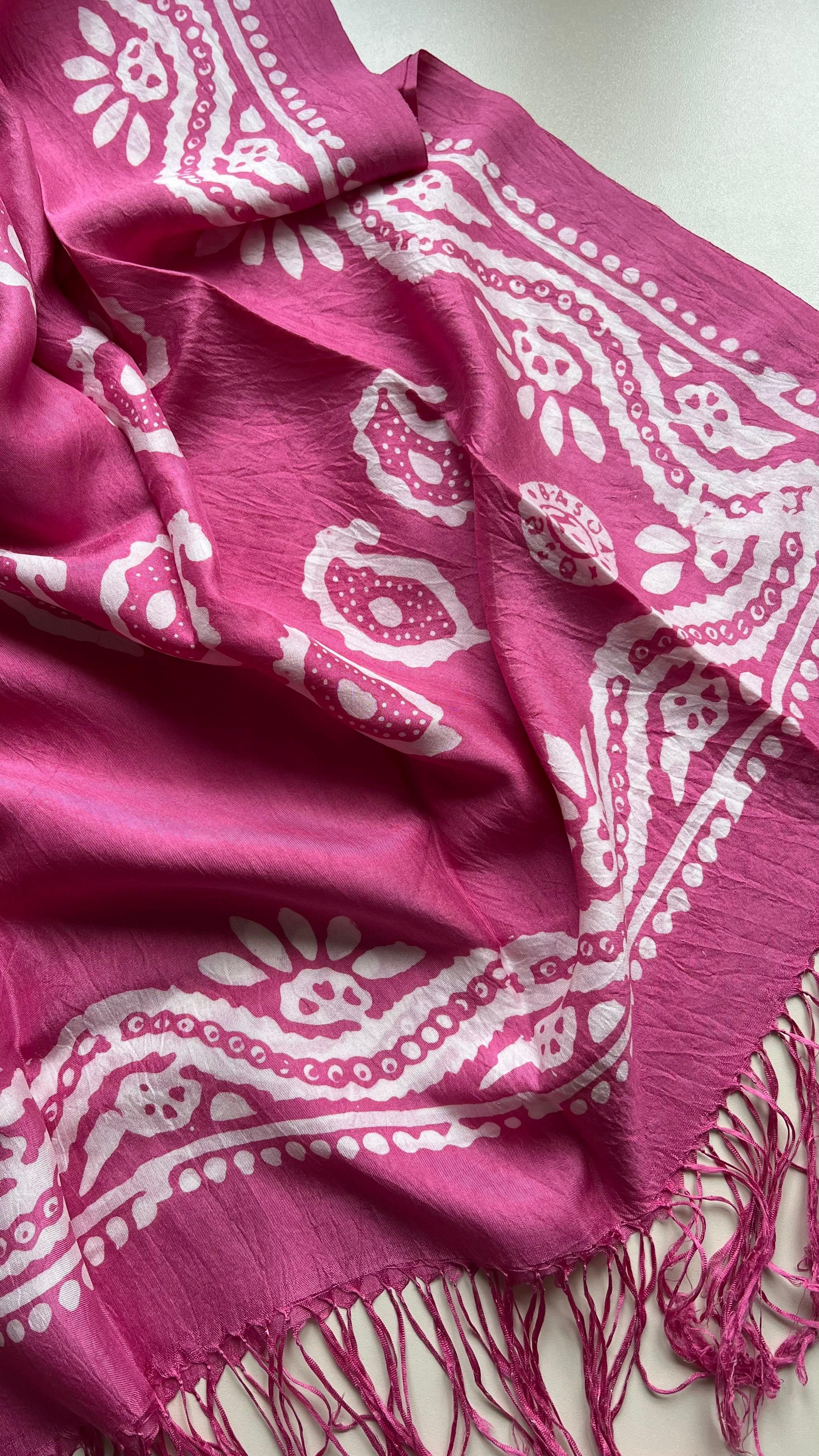 Pembe Azerbaycan İpeği Kelagayi 190x70