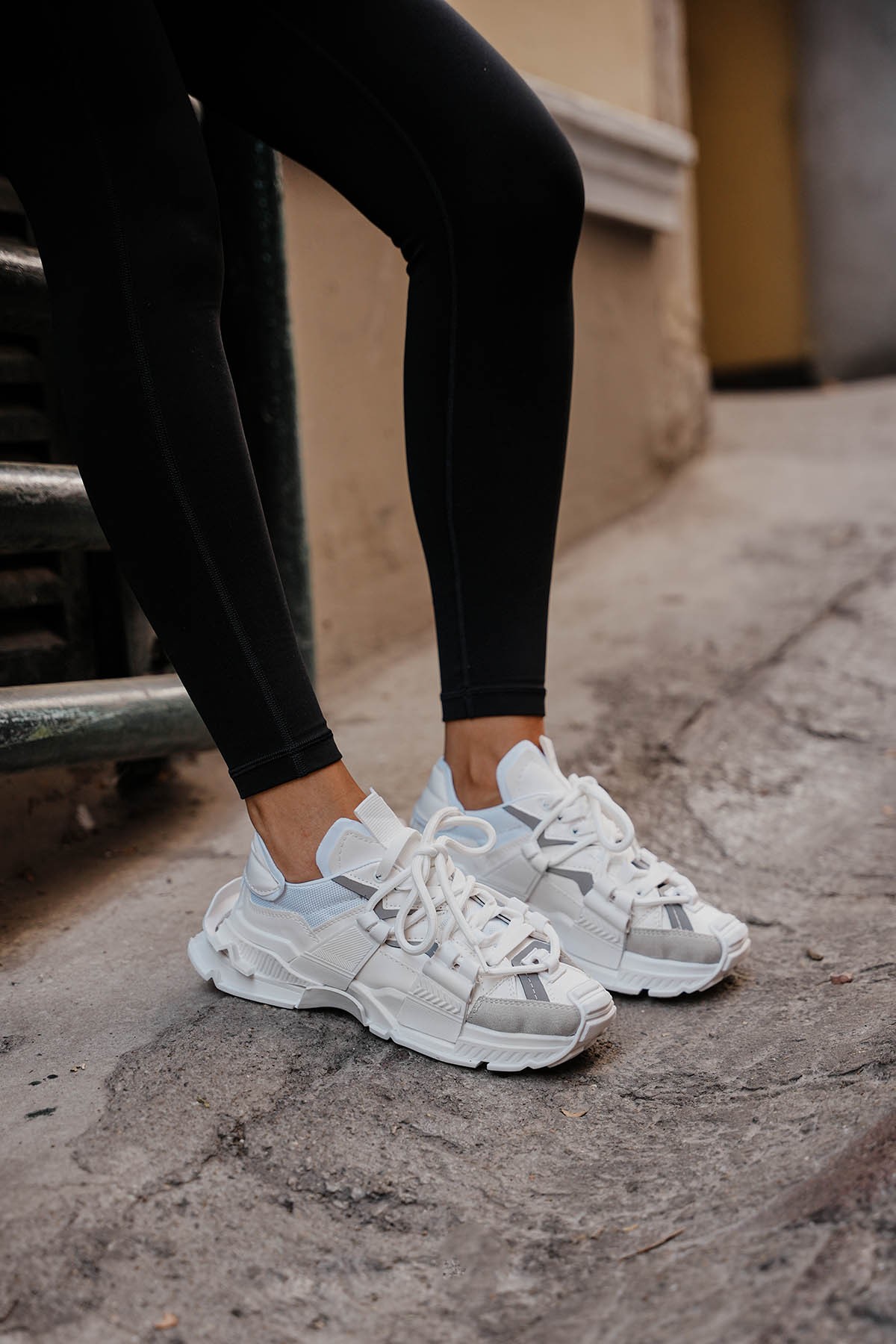 Lopez Beyaz Bağcıklı Kadın Sneaker Ayakkabı
