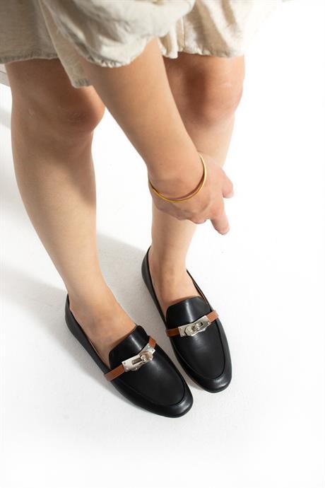 Kadın Loafer Tokalı Günlük Ayakkabı Loriza Siyah