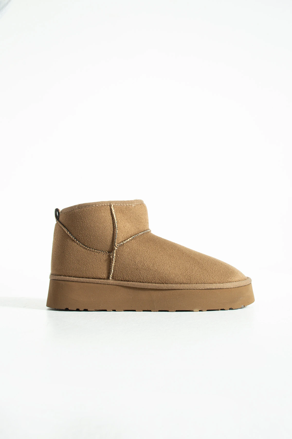 Kadın Mini Vizon Süet içi Kürklü Kalın Taban Kadın Bot Perissa