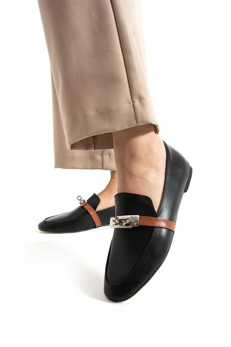 Kadın Loafer Tokalı Günlük Ayakkabı Loriza Siyah