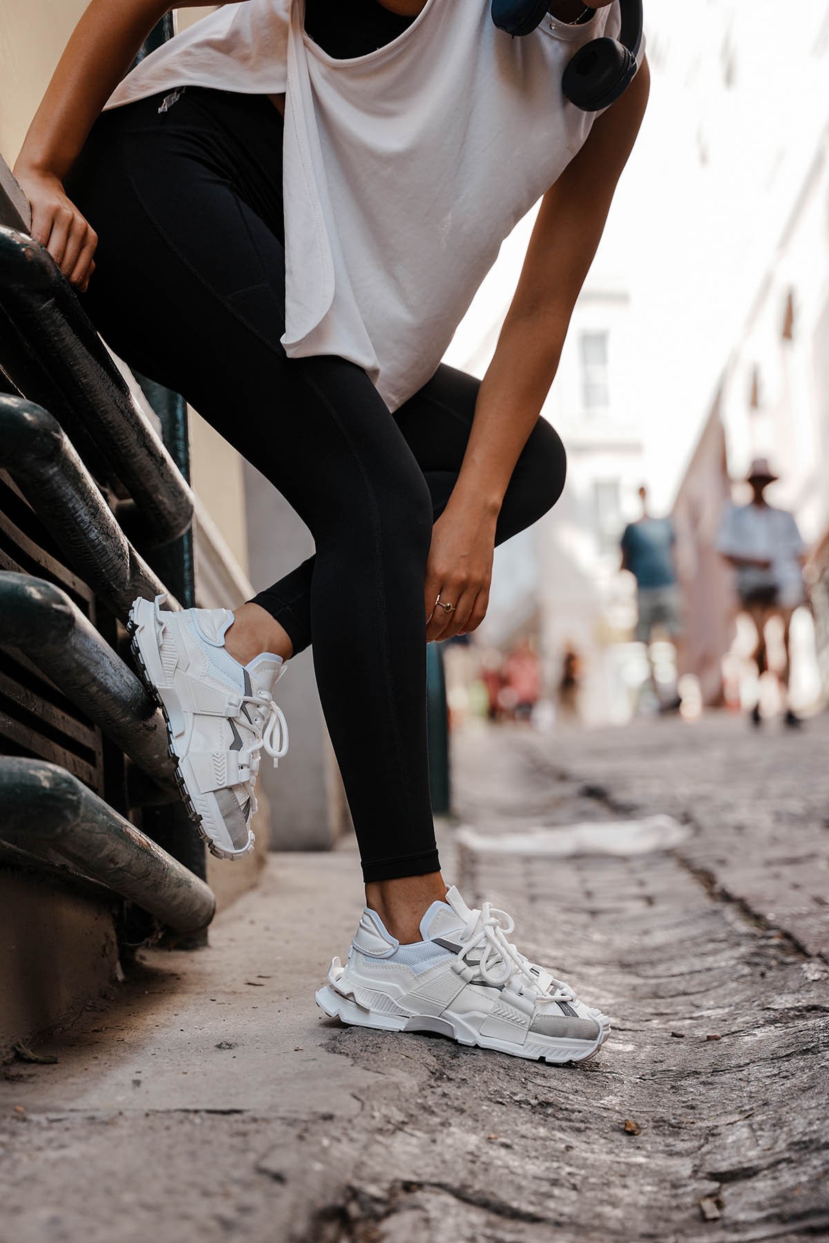 Lopez Beyaz Bağcıklı Kadın Sneaker Ayakkabı