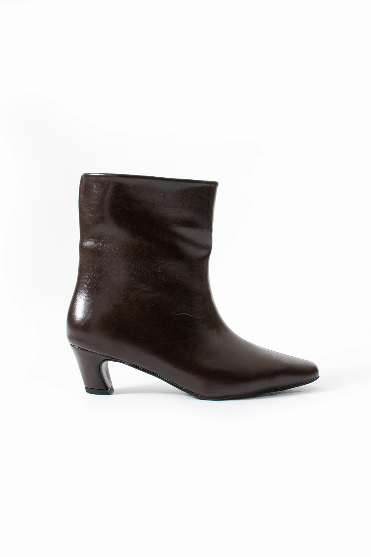 Ferga Kadın Kırışık Deri Bot Kahve 