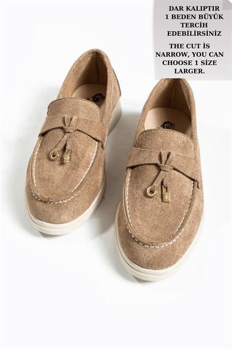Woller Vizon Loafer Süet Kadın Ayakkabı