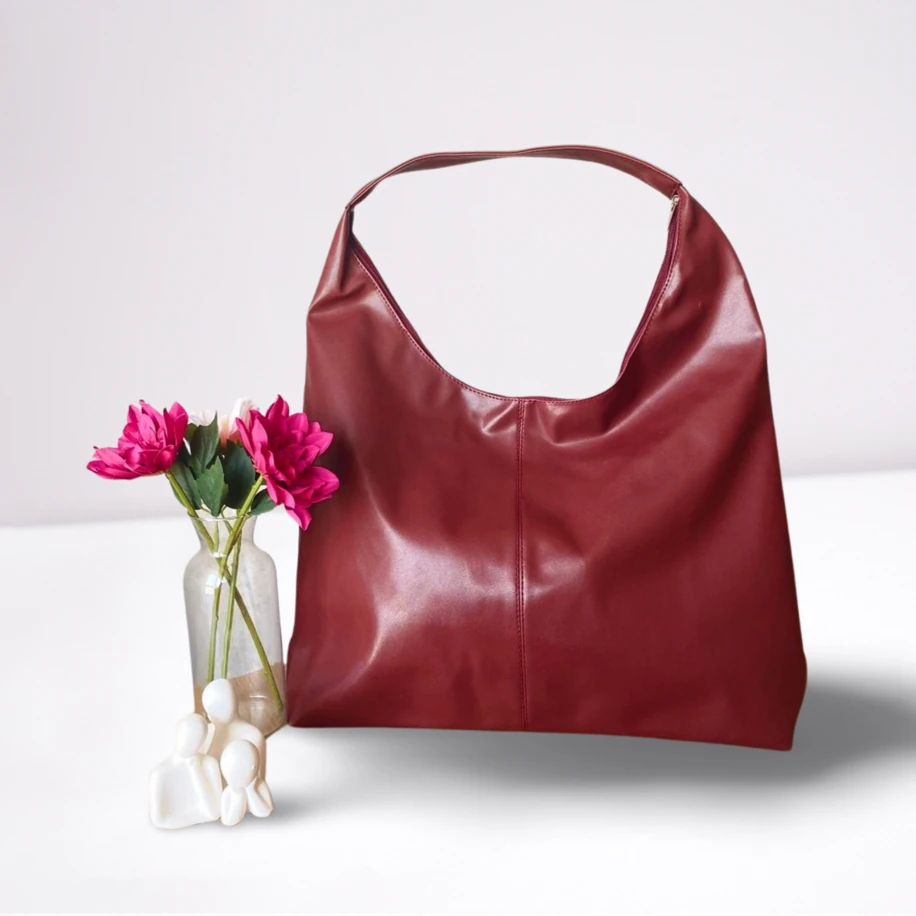 Bordo Büyük Boy Omuz Çantası