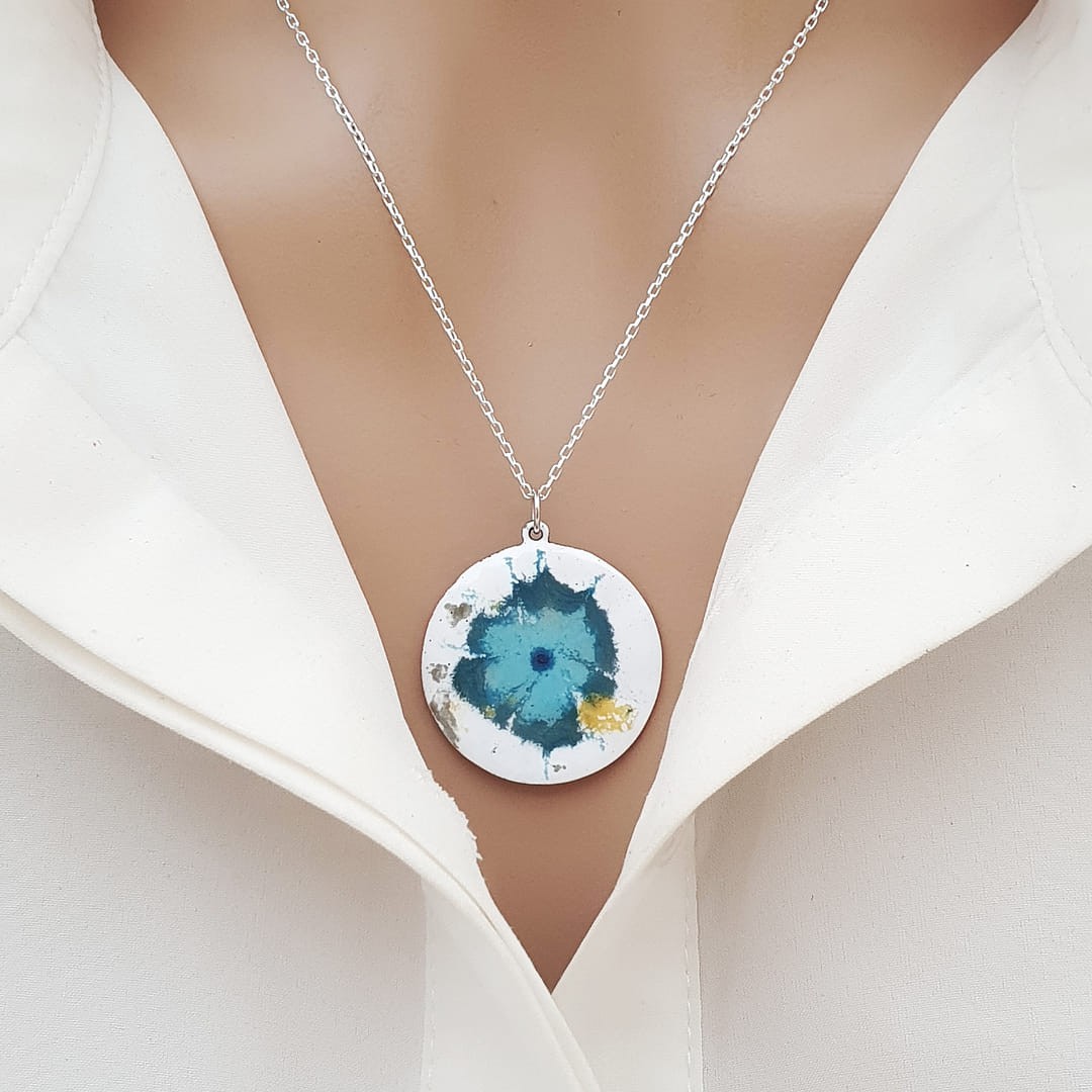 Blau Reef Kolye Gümüş Zincirli