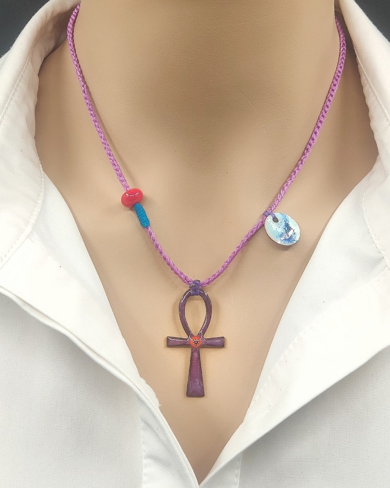 Ankh Kolye Mor - Turkuaz