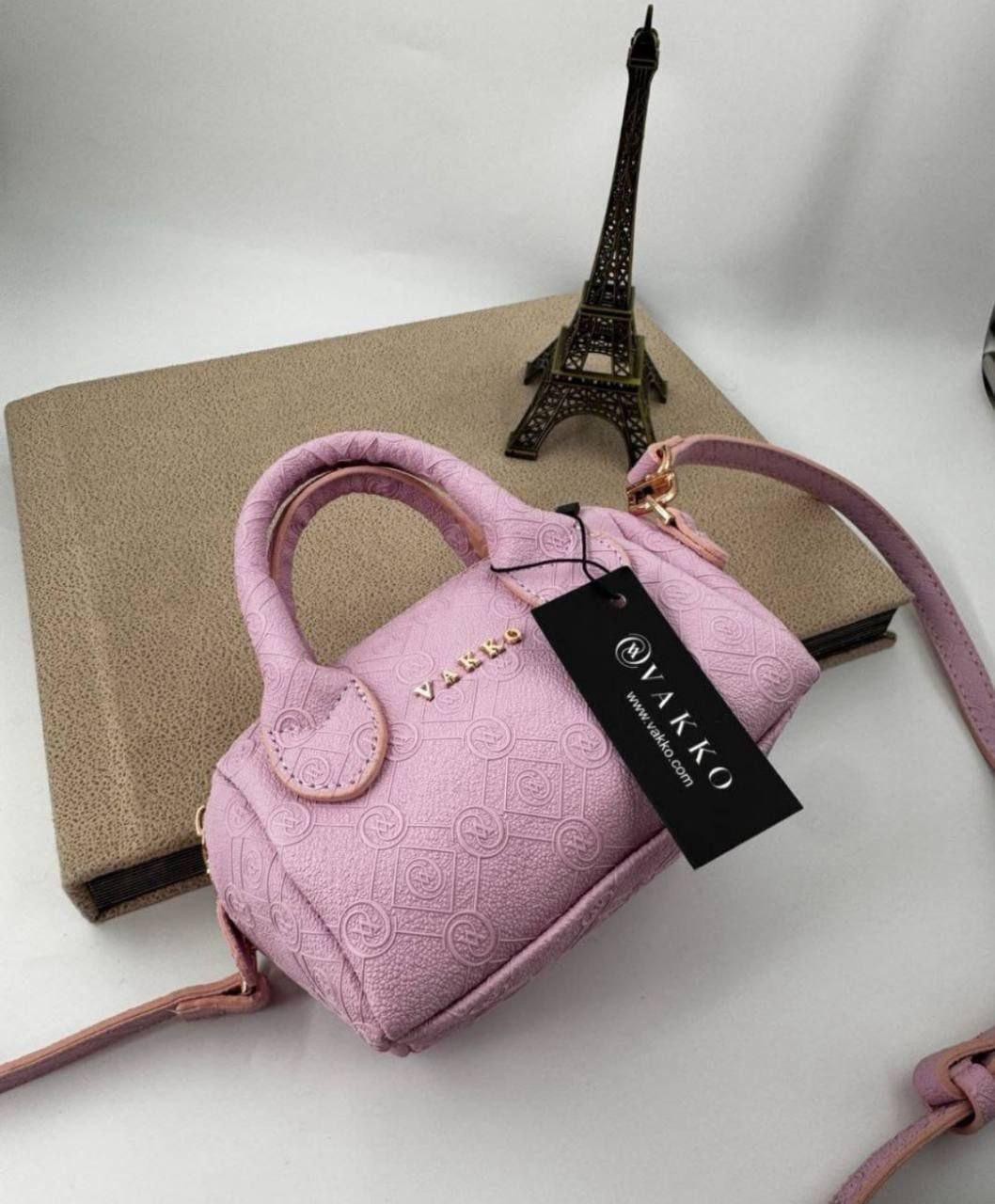 Vakko  Model Toz Pembe Mini Çanta