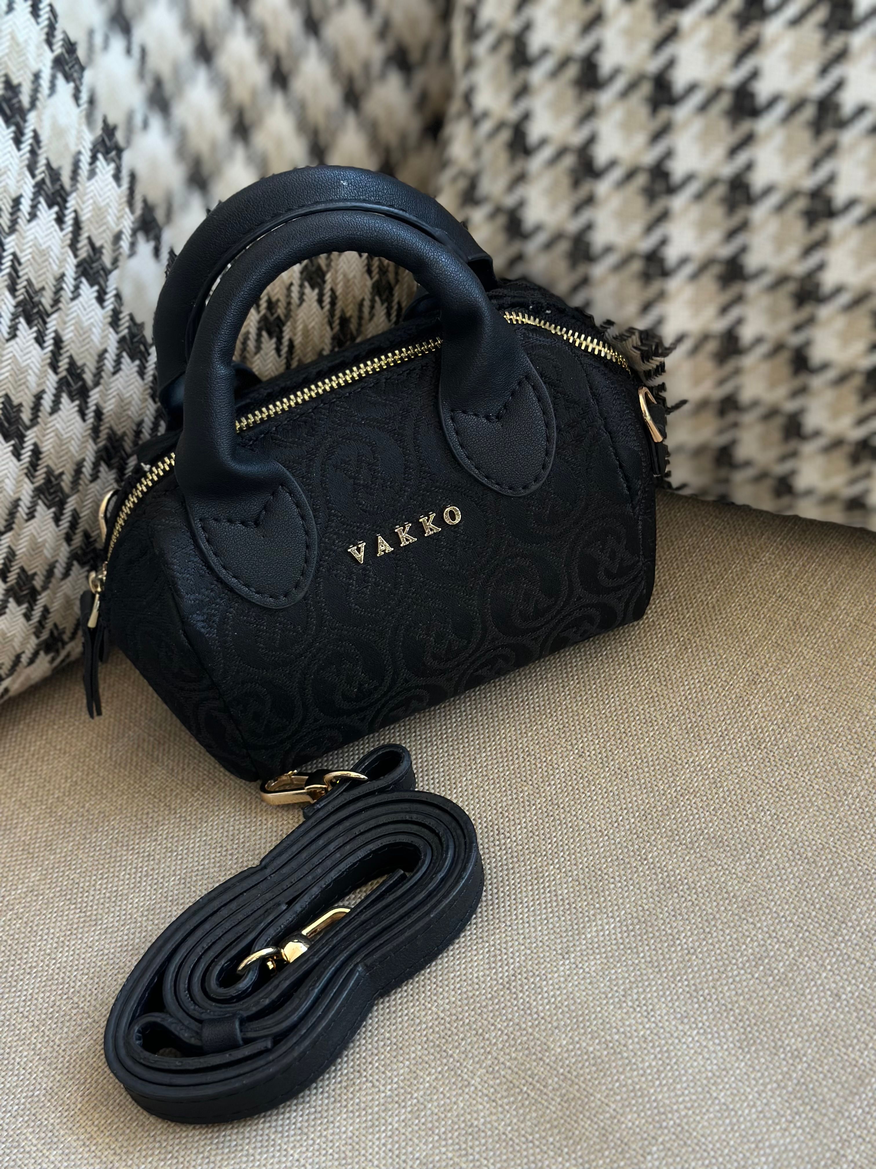 vakko model mini çanta -siyah