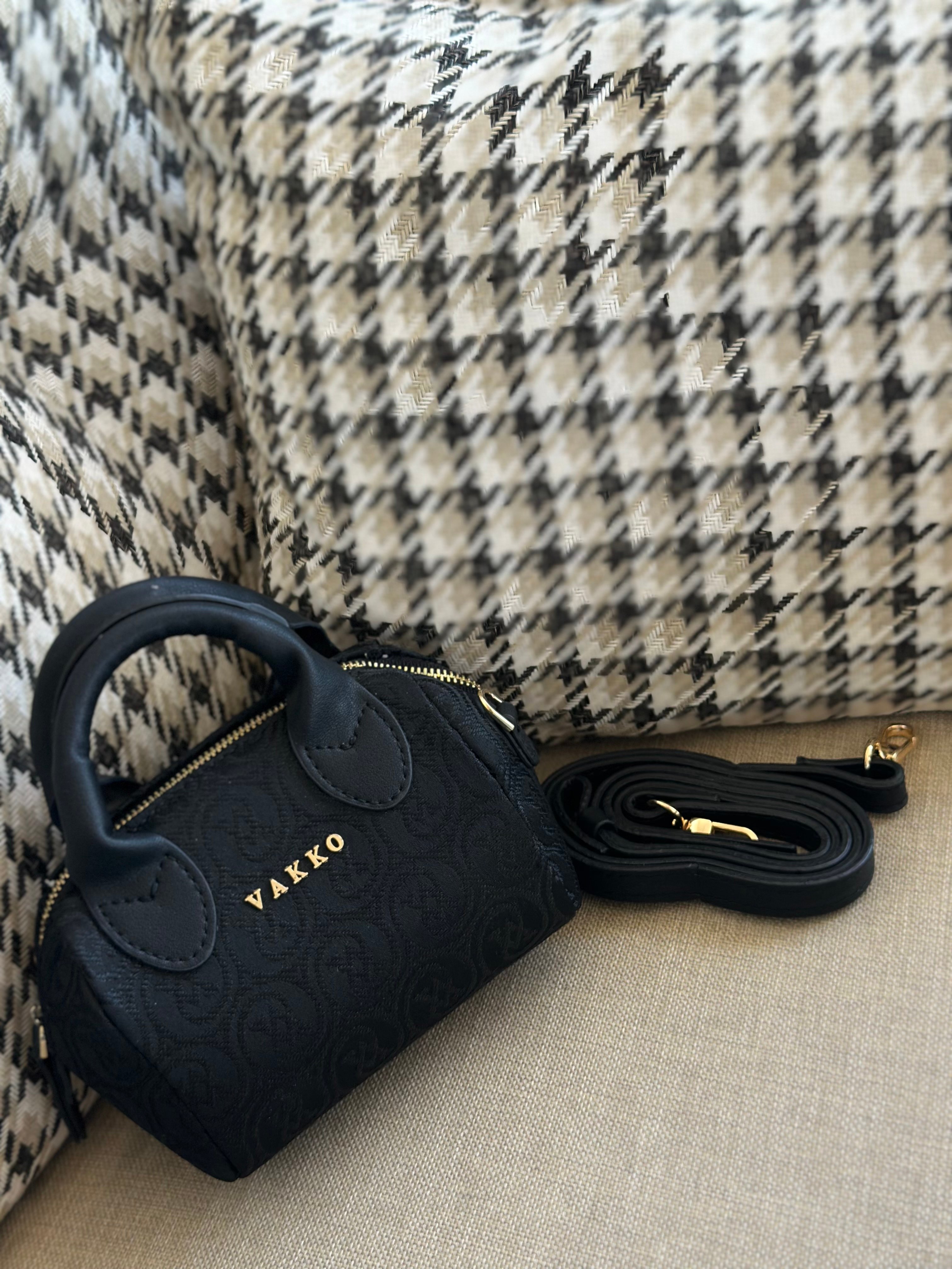 vakko model mini çanta -siyah