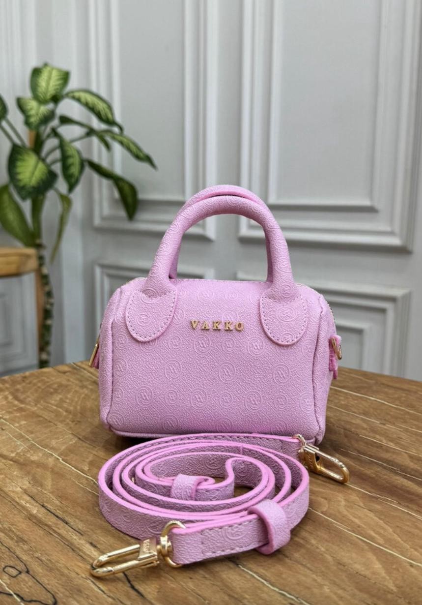 Vakko  Model Toz Pembe Mini Çanta