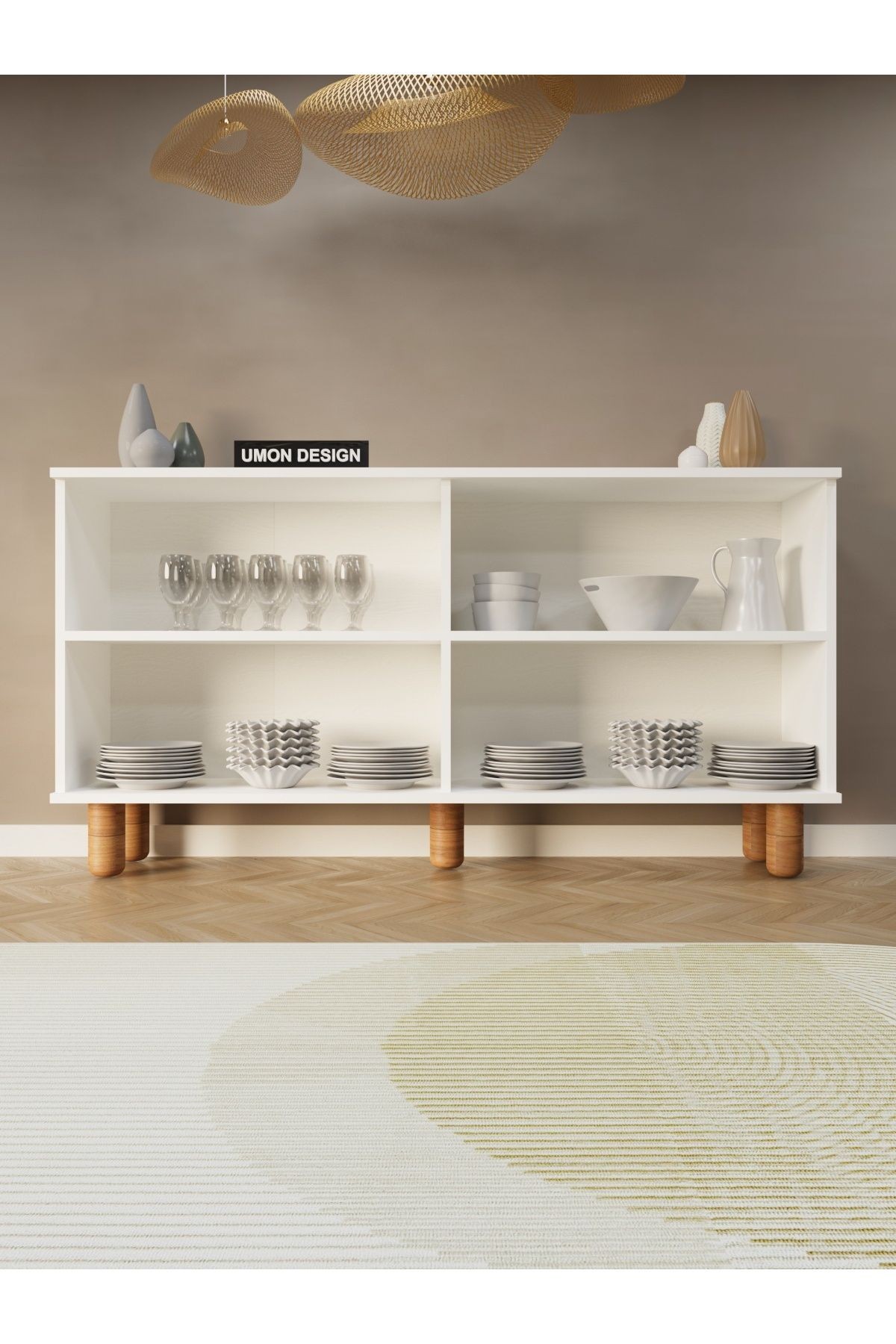 Bohem Konsol, Çok Amaçlı Dolap, Ayakkabılık, Kahve Köşesi, TV Sehpası Modern