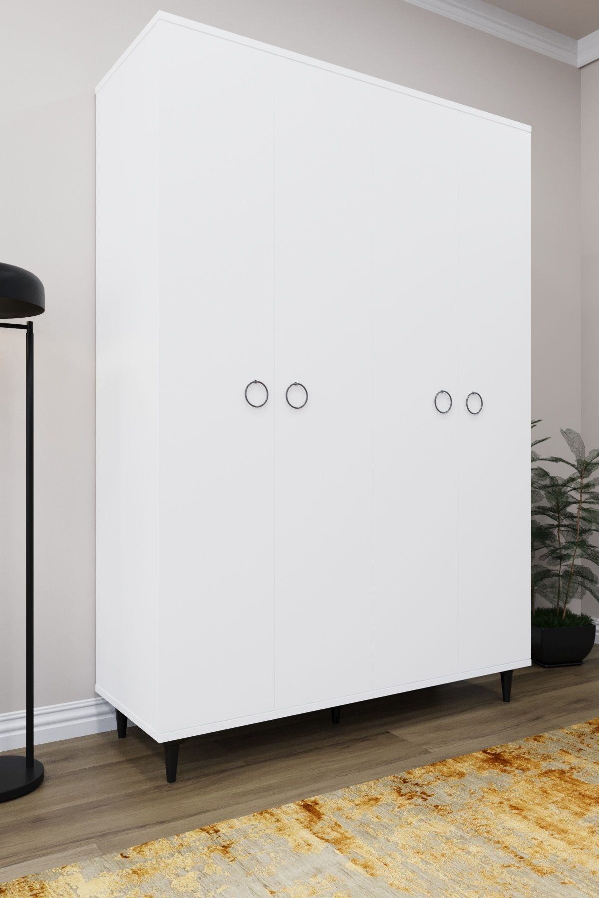Roma 4 Kapaklı Dolap Gardırop Modern Elbise Dolabı