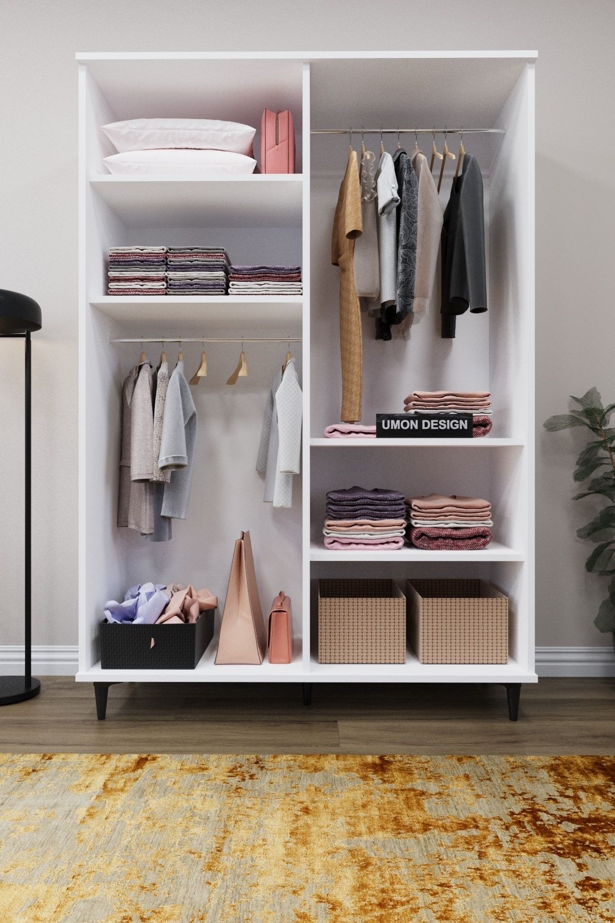 Roma 4 Kapaklı Dolap Gardırop Modern Elbise Dolabı