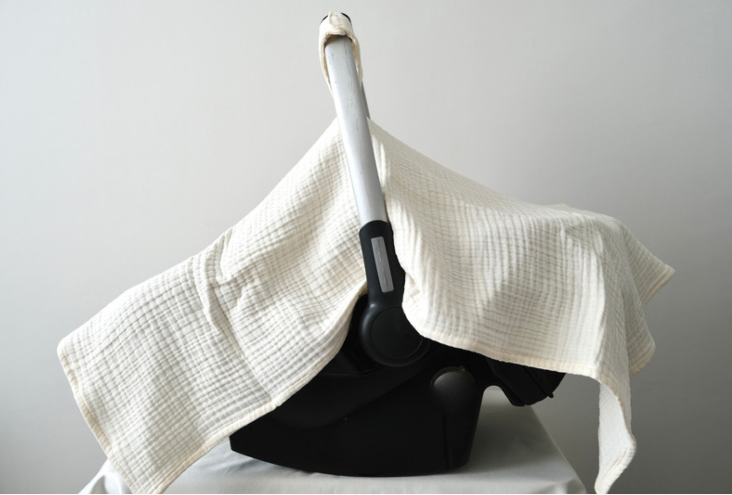  Dört Kat Multi Müslin Kumaş Çıtçıtlı Puset Örtüsü 75x100cm