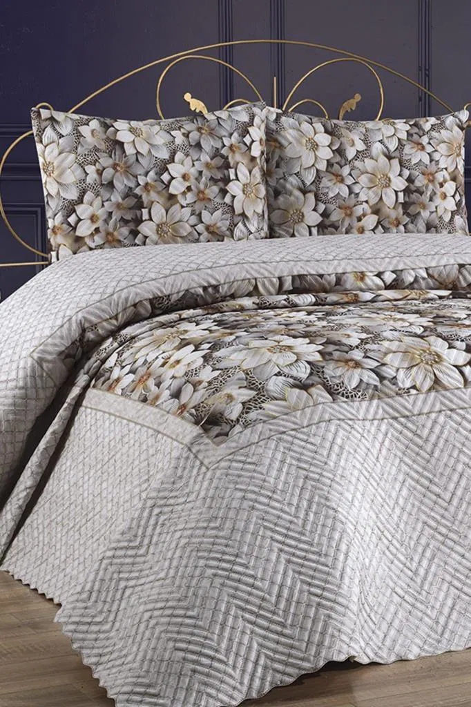 Lily Ultrasonik Kapitoneli Çift Kişilik Yatak Örtüsü