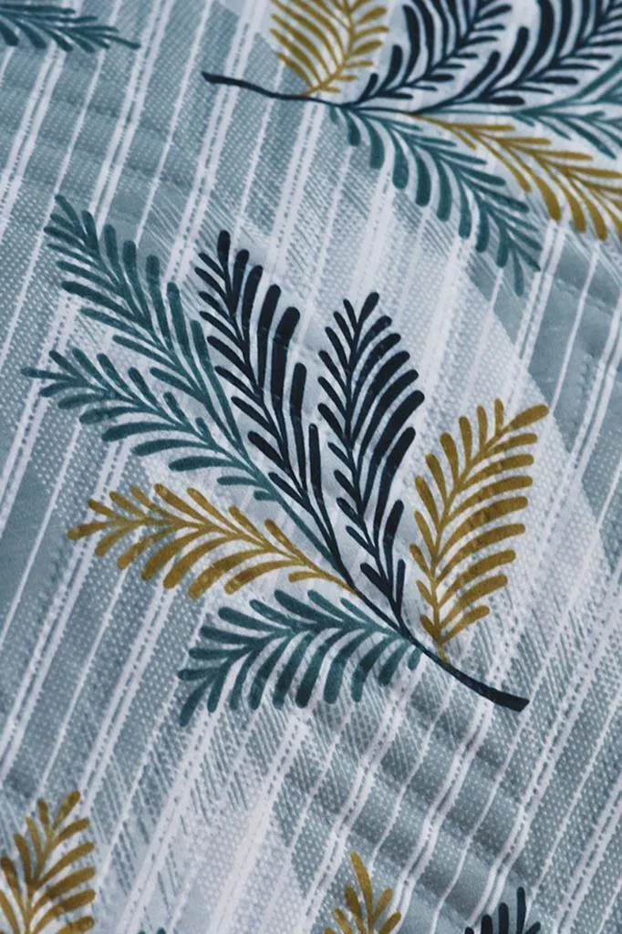 Ağaç Desen Ultrasonik Kapitoneli  Çift Kişilik Yatak Örtüsü