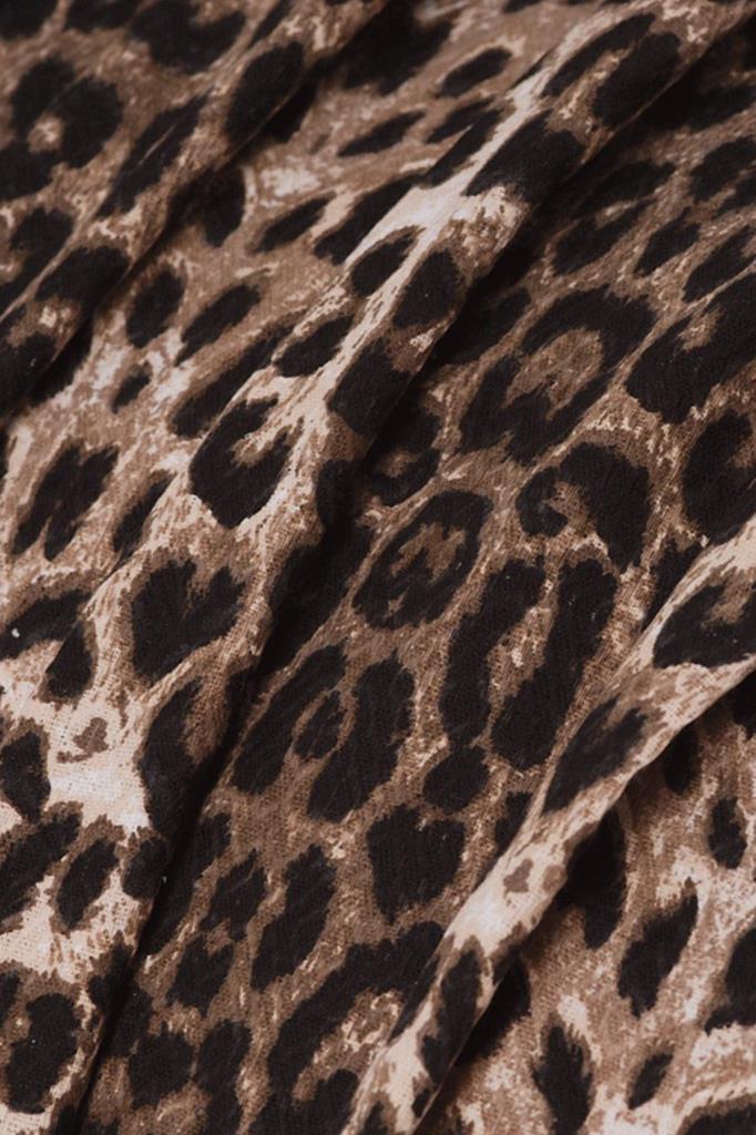 Leopar Desen Ultrasonik Tek Kişilik Yatak Örtüsü Takımı