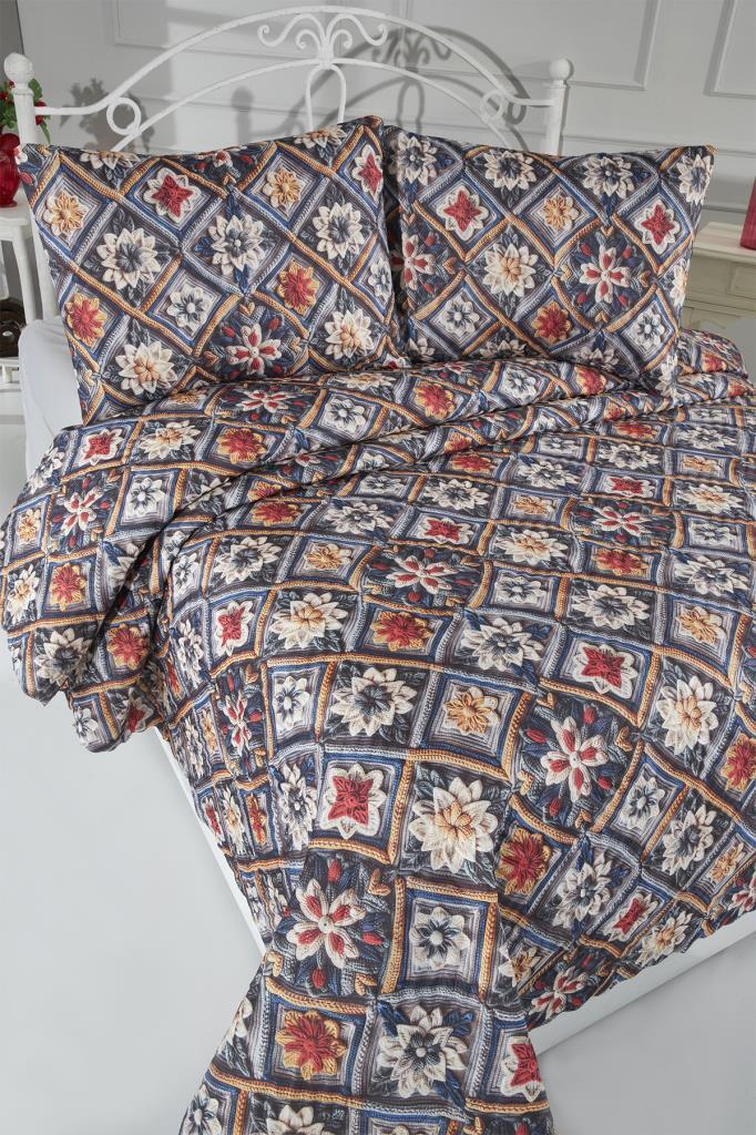 Rüya Ultrasonik Kapitoneli 5D Baskılı Çift Kişilik Pike Takımı