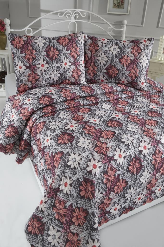 Sofia Ultrasonik Kapitoneli 5D Baskılı Çift Kişilik Pike Takımı