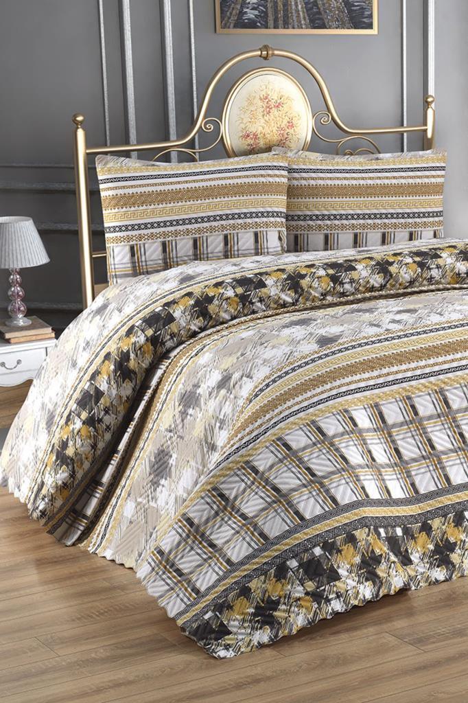 Etamin Ultrasonik Kapitoneli Çift Kişilik Yatak Örtüsü