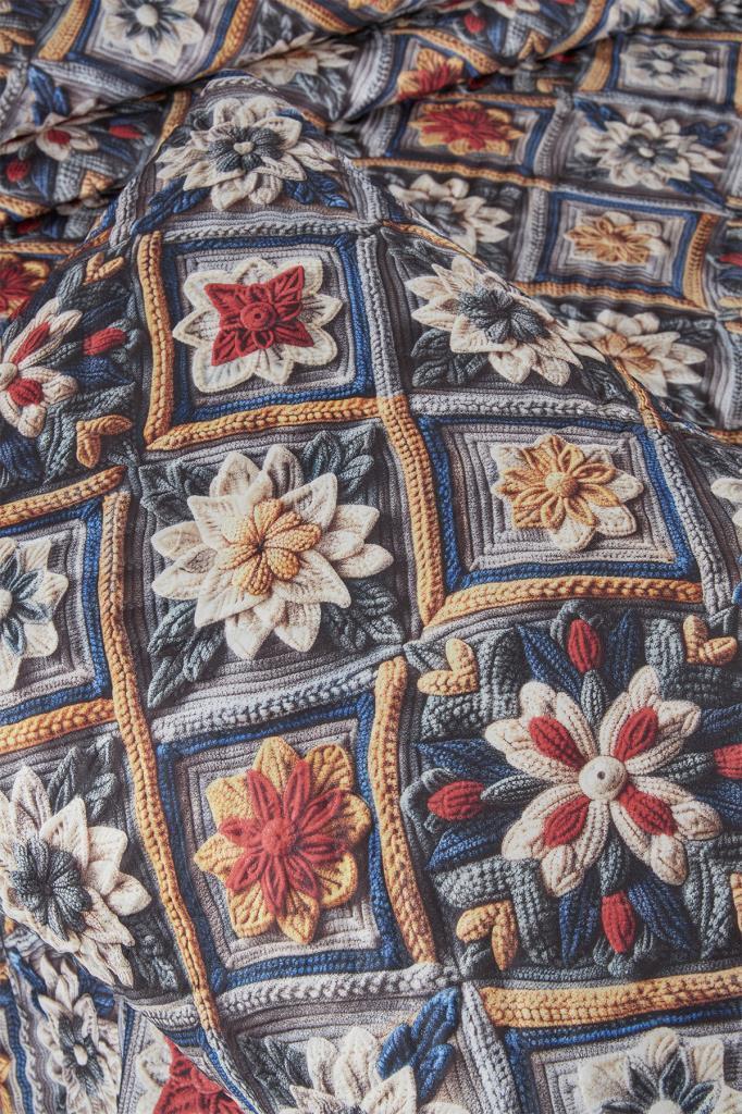 Rüya Ultrasonik Kapitoneli 5D Baskılı Çift Kişilik Pike Takımı