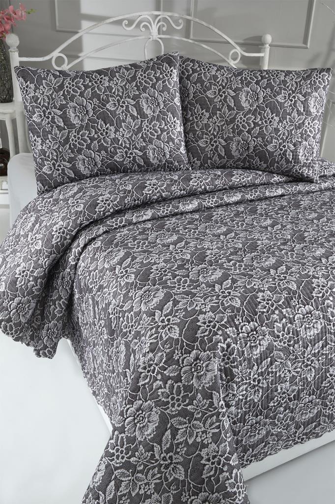 Lara Ultrasonik Kapitoneli 5D Baskılı Çift Kişilik Pike Takımı