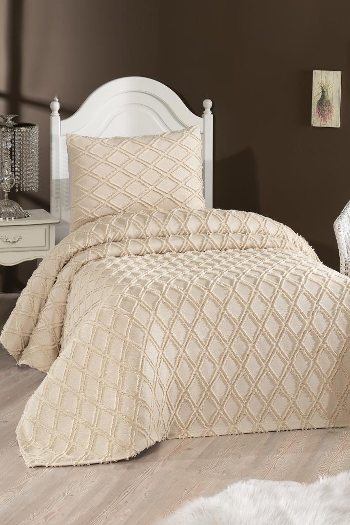 Vildan 2 Parça Tek Kişilik Pike Takımı - Bej