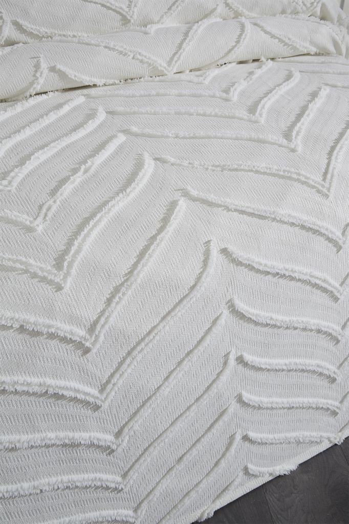 Serra 3 Parça Çift Kişilik Pike Takımı Gri