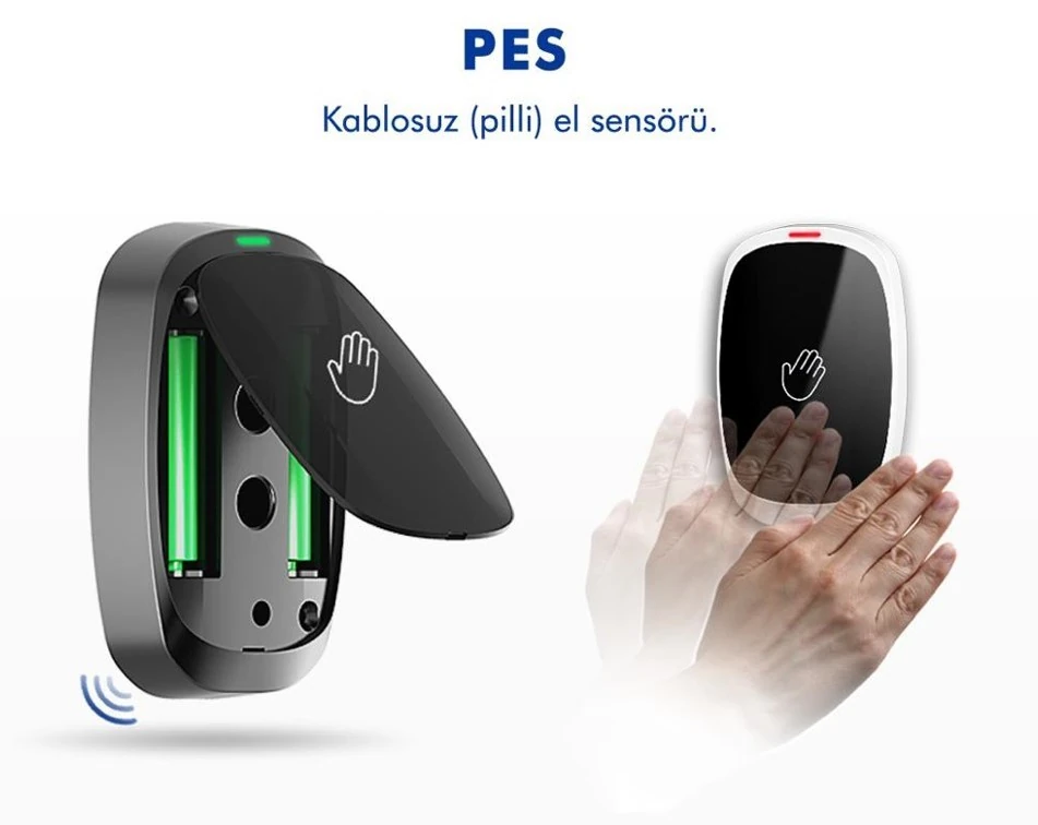 KONTAL PES Kablosuz Pilli El Sensörü 