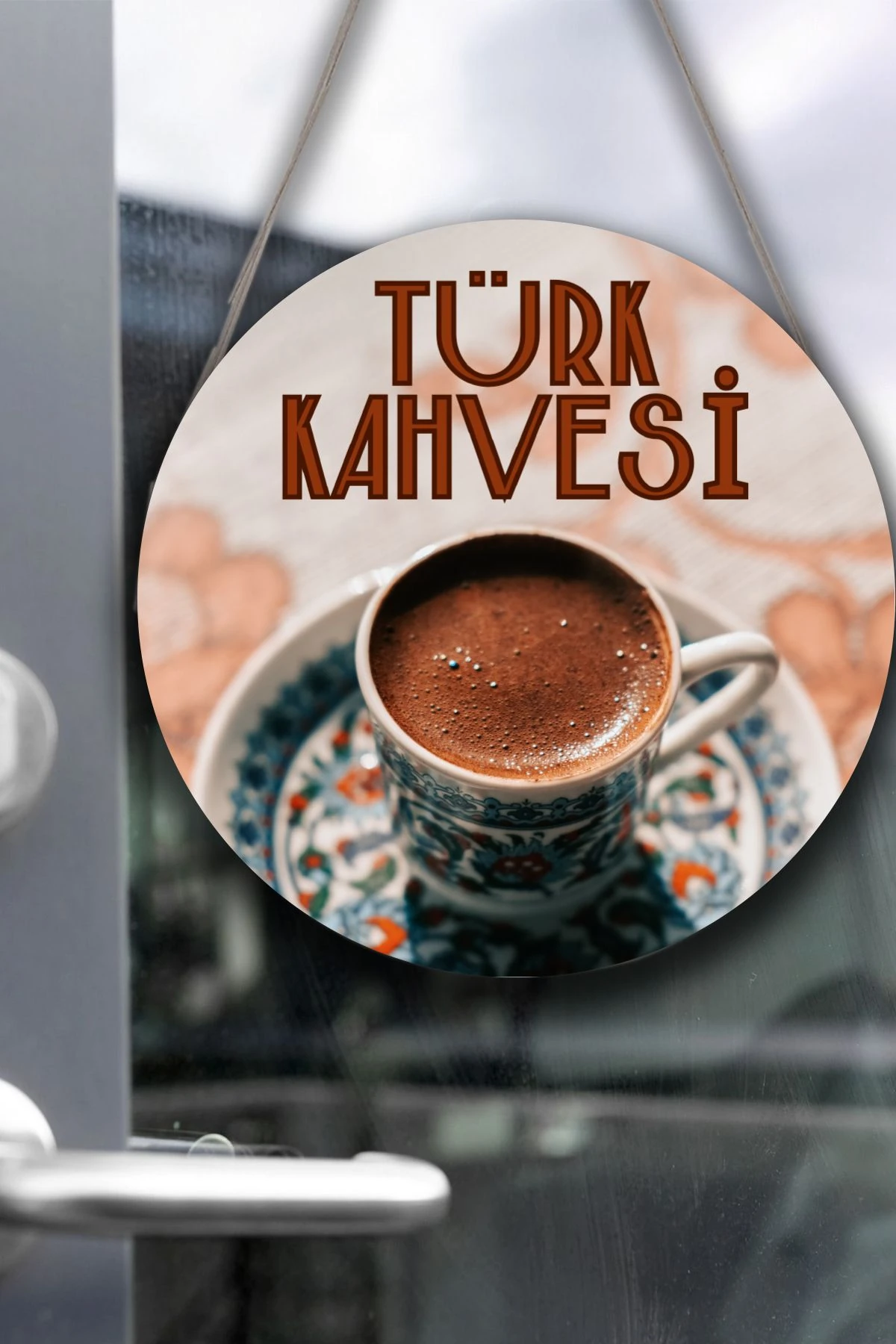 Türk Kahvesi Cafe Restoran için Duvar, Kapı, Çift Taraflı Askılı Pano Karşılama Tabela, Kahve Tablo