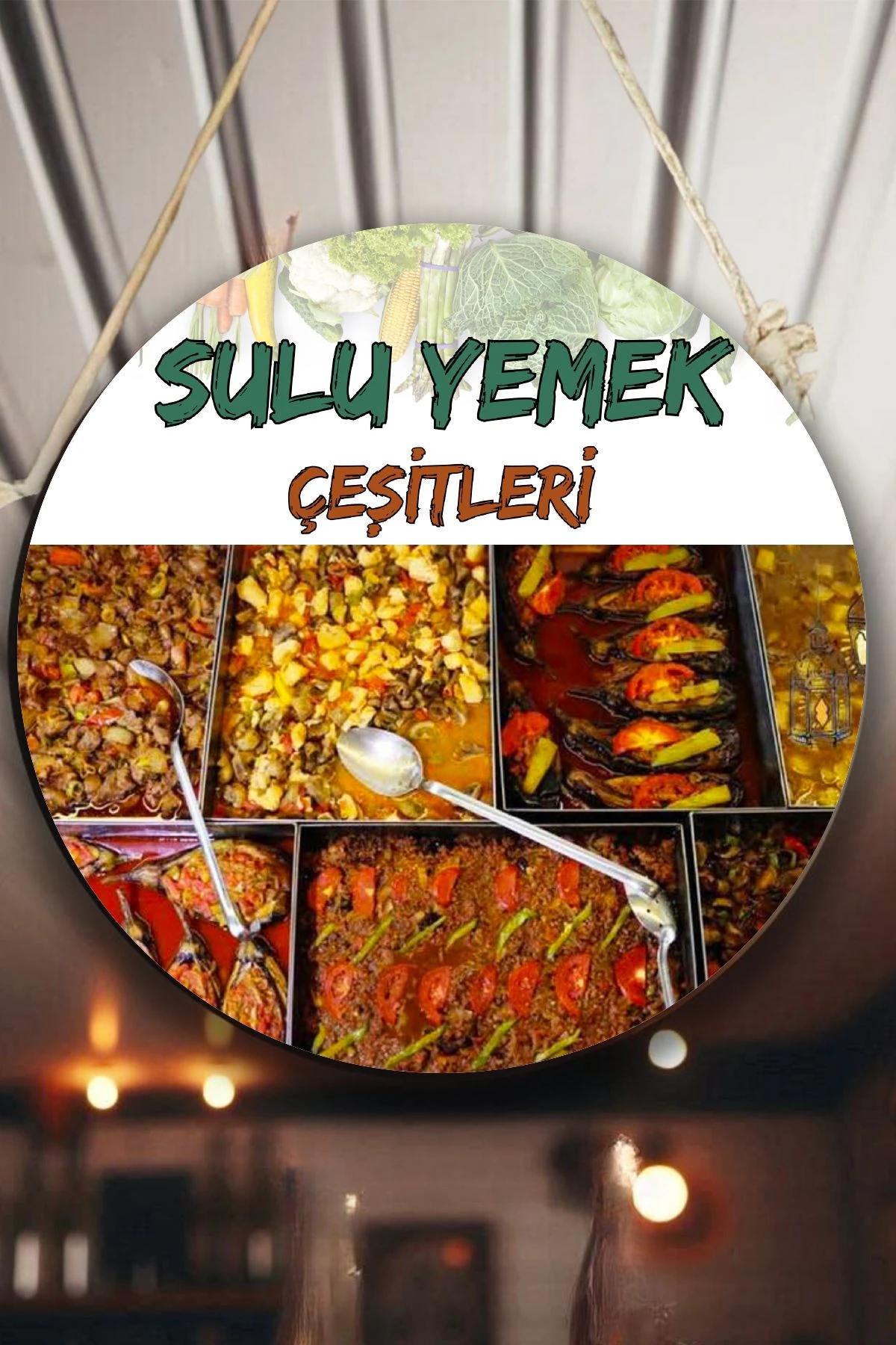 Lokanta Sulu Yemek Salonu için Duvar, Kapı, Çift Taraflı Askılı Pano Karşılama Tabelası, Yemek Tablo
