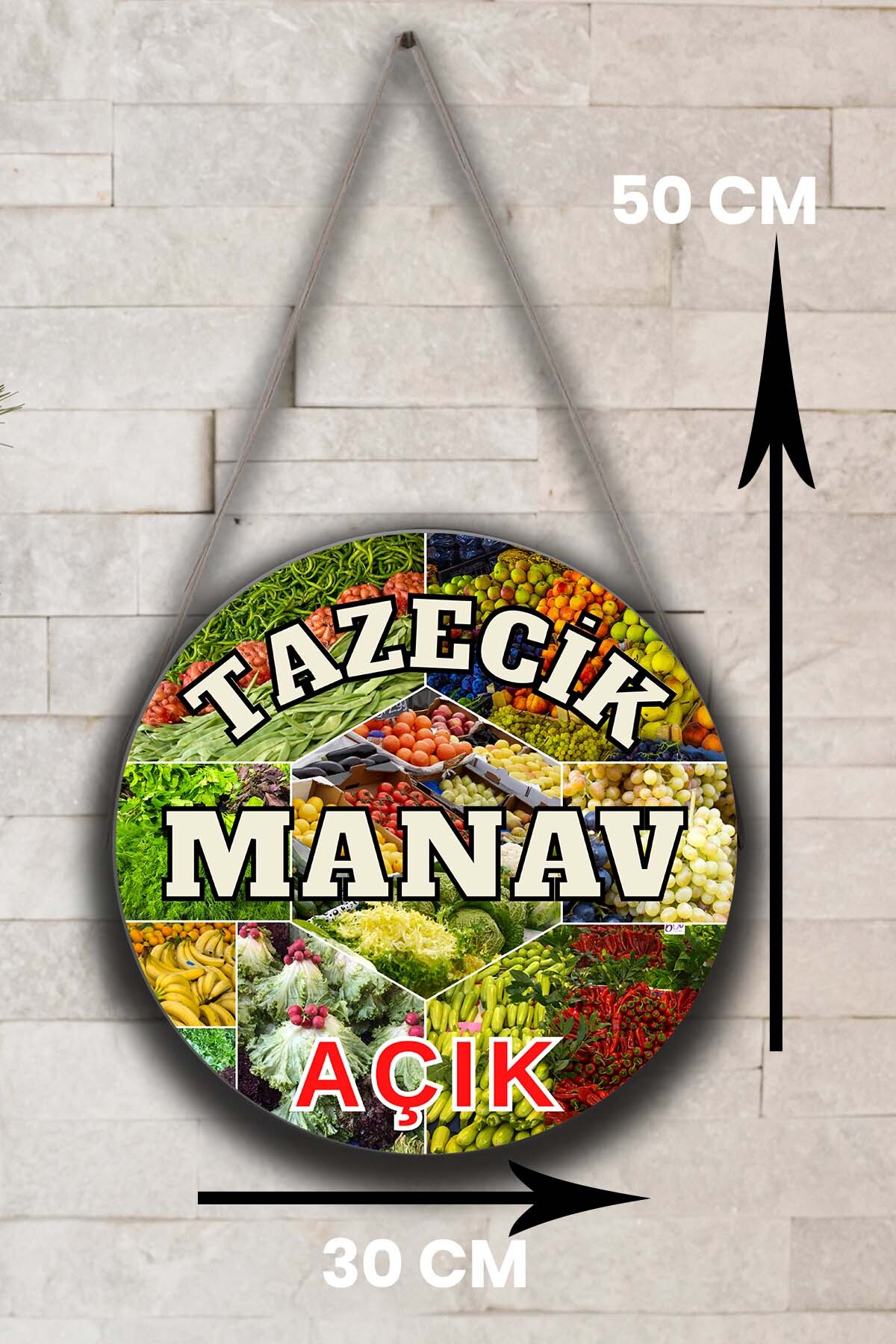 Kişiye Özel Manav Açık Kapalı Kapı Süsü – İsme Özel Meyve Sebze Dükkanı Tabelası, Manav Dekorasyonu