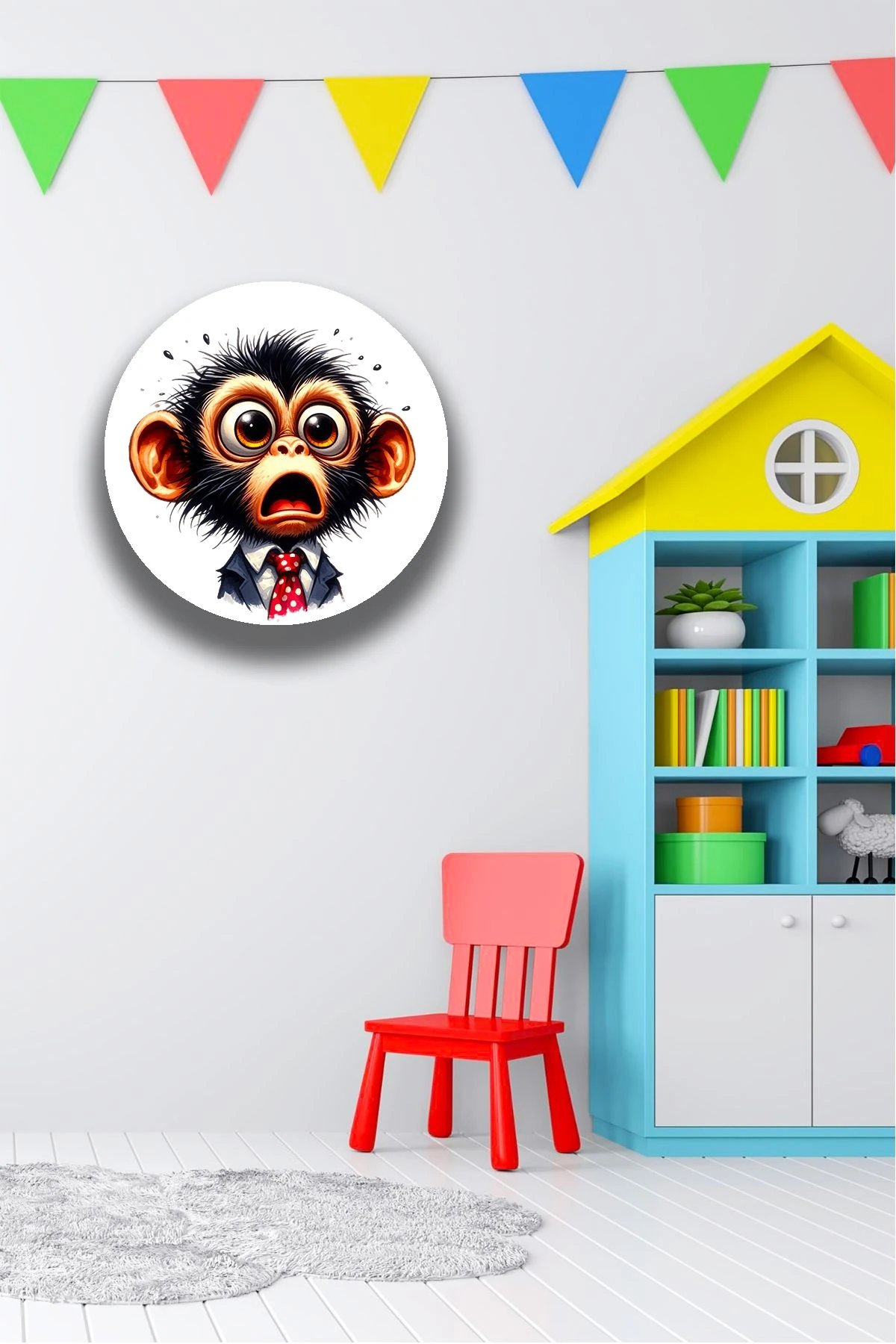 Çocuk Odası Ahşap Tablo Modelleri, Renkli, Sevimli, Hayvanlar Duvar Süsü, Ev Dekorasyonu