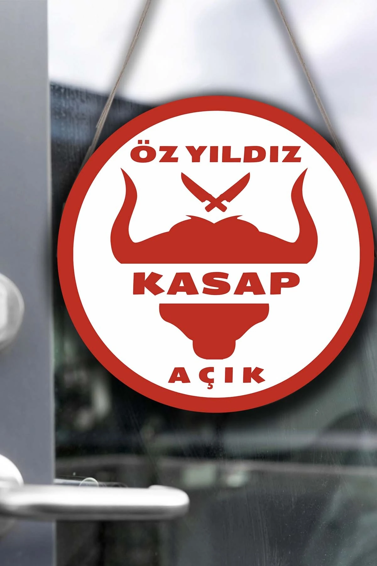 Kişiye Özel Kasap Dükkanı Açık Kapalı Kapı Süsü – İsme Özel Et Market Tabelası, Kasap Dekorasyonu