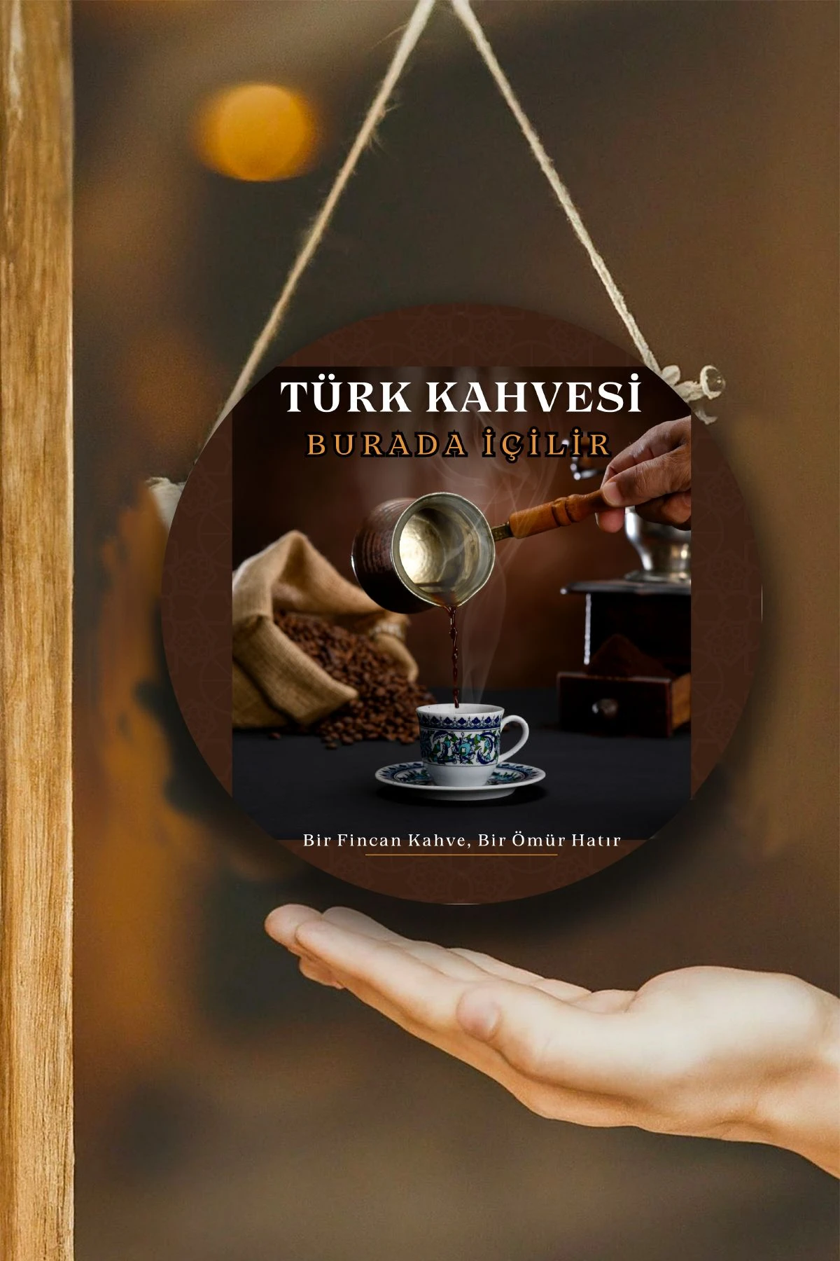 Türk Kahvesi Cafe Restoran için Duvar, Kapı, Tek Taraflı Askılı Pano Karşılama Tabelası, Kahve Tablo