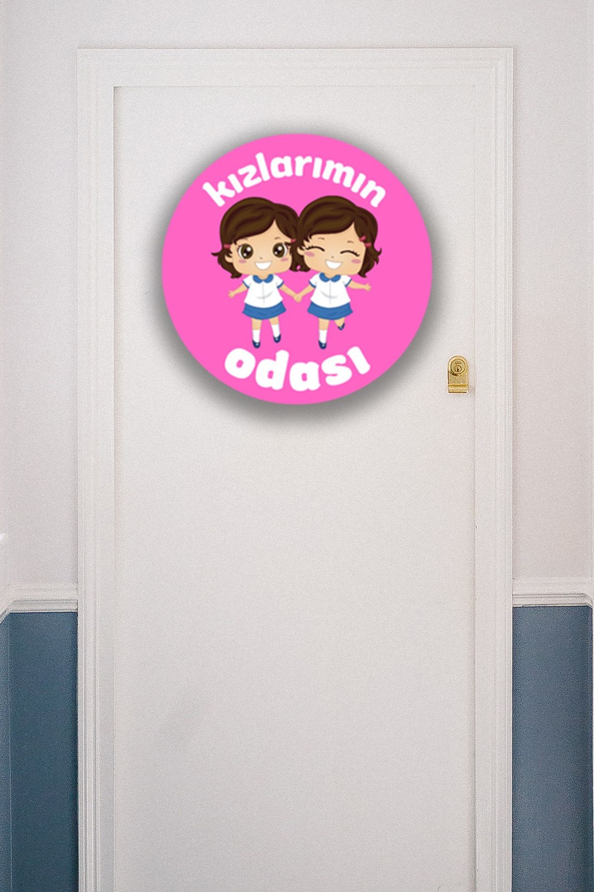 Ikiz Kız Çocuk Odası Tablo Modeli, Çocuklar Bebekler Için Ahşap Kapı, Duvar Süsü ,ikiz Bebek Dekoru