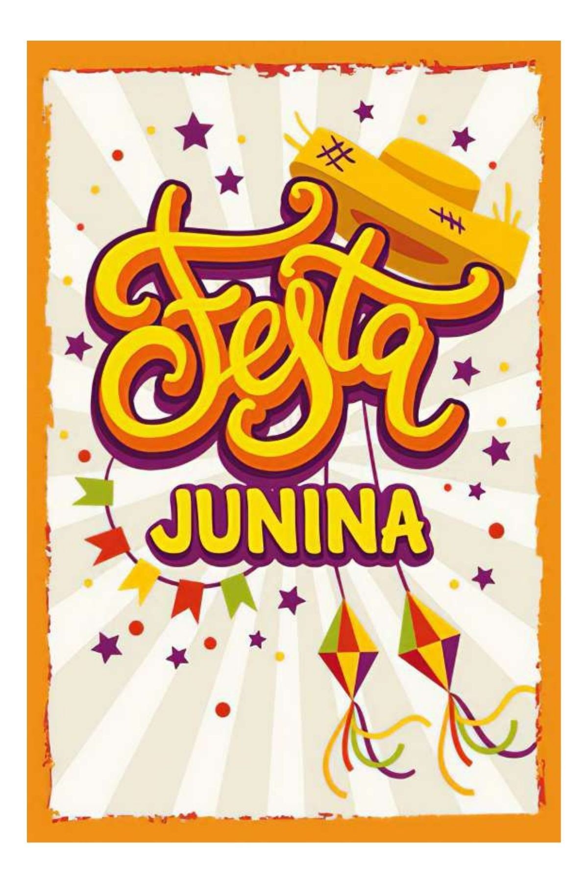 Festa Junina Ahşap Mdf Poster, Modern Duvar Dekoru, Sanatsal Poster, Ev Ofis, Cafe Duvar Süs