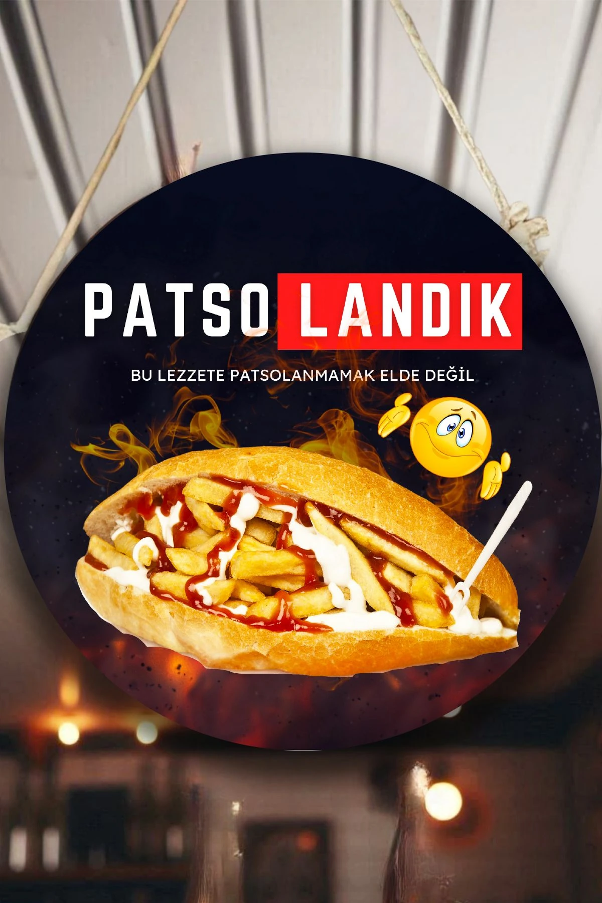 Patso Salonu için Duvar, Kapı, Tek Taraflı Askılı Pano Karşılama Tabelası, Patso Dükkan Süs Dekor