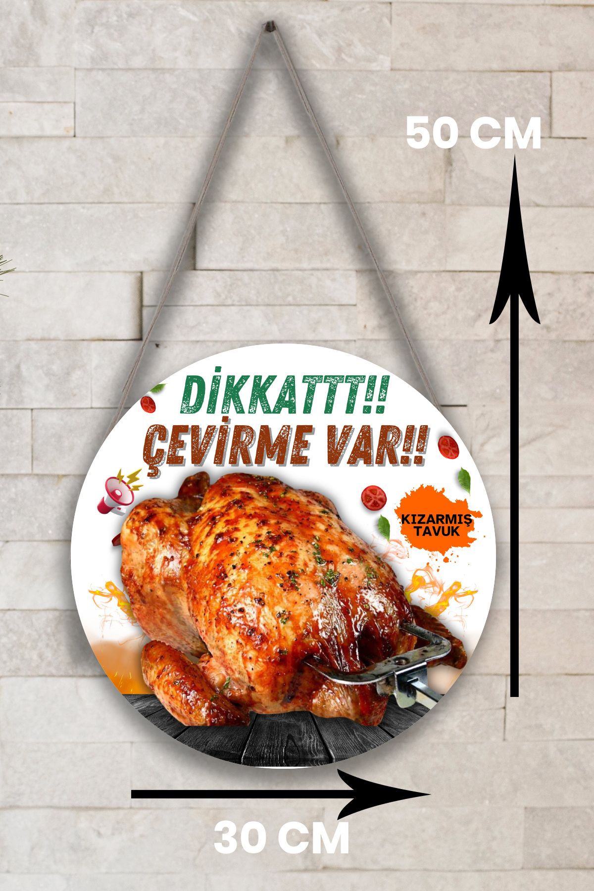 Kızarmış Tavuk Salonu Duvar, Kapı, Çift Taraflı Askılı Karşılama Tabelası, Tavuk Çevirme Dükkanı Süs