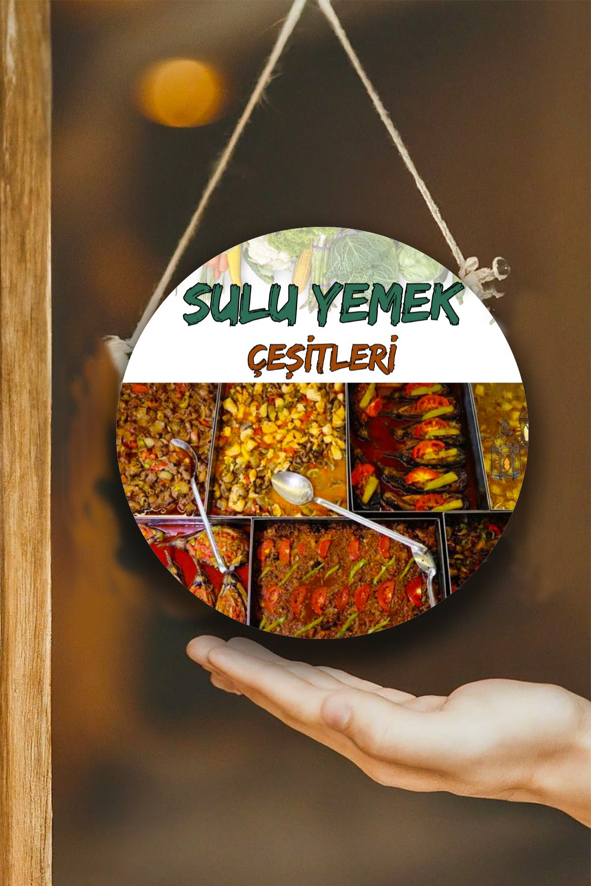 Lokanta Sulu Yemek Salonu için Duvar, Kapı, Çift Taraflı Askılı Pano Karşılama Tabelası, Yemek Tablo