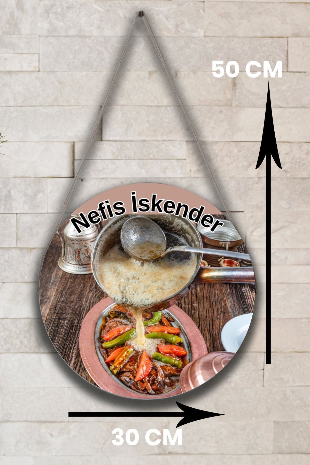 İskender Salonu Için Duvar, Kapı, Çift Taraflı Askılı Pano Karşılama Tabelası, Restoran Süs Dekor