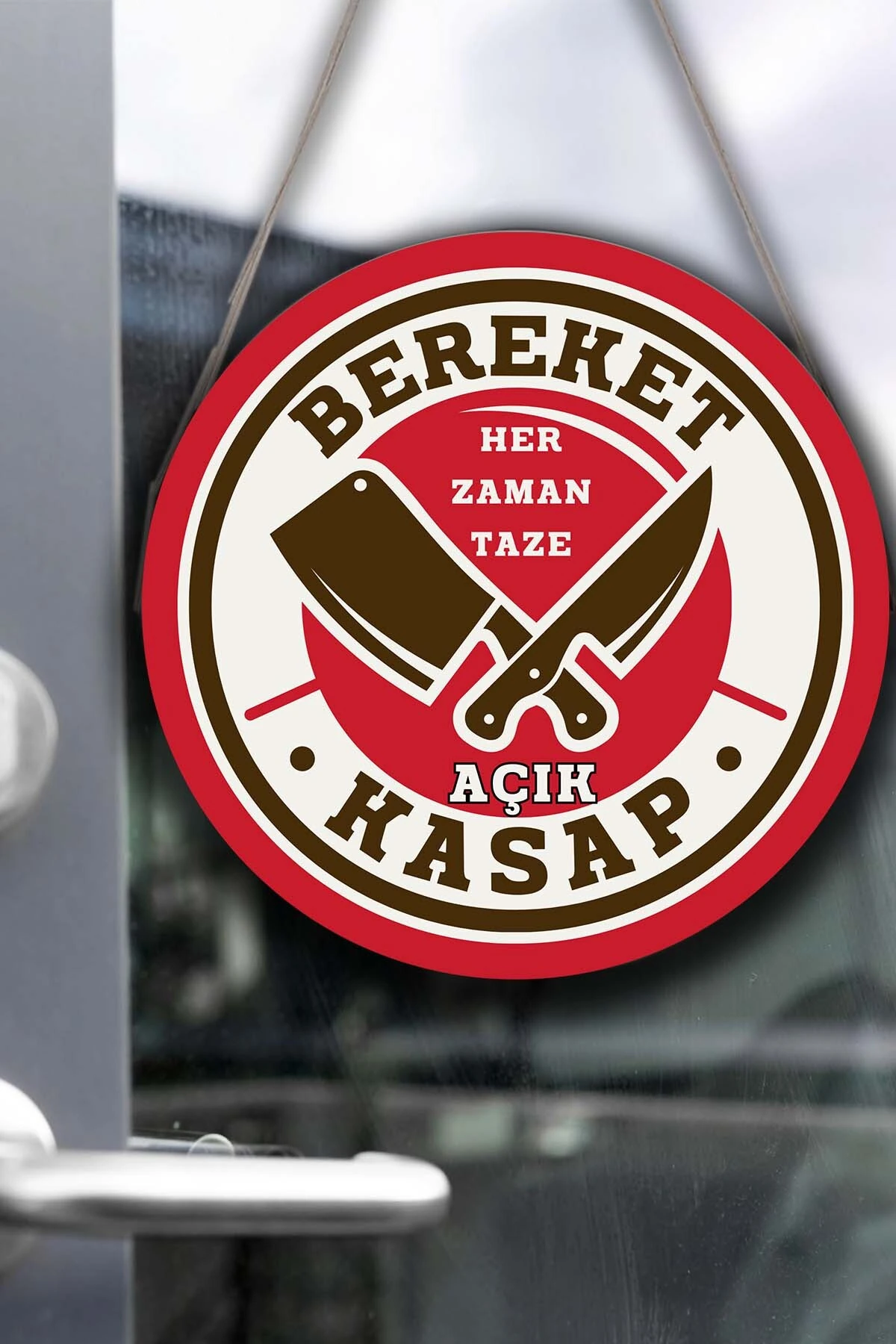 Kişiye Özel Kasap Dükkanı Açık Kapalı Kapı Süsü – İsme Özel Et Market Tabelası, Kasap Dekorasyonu