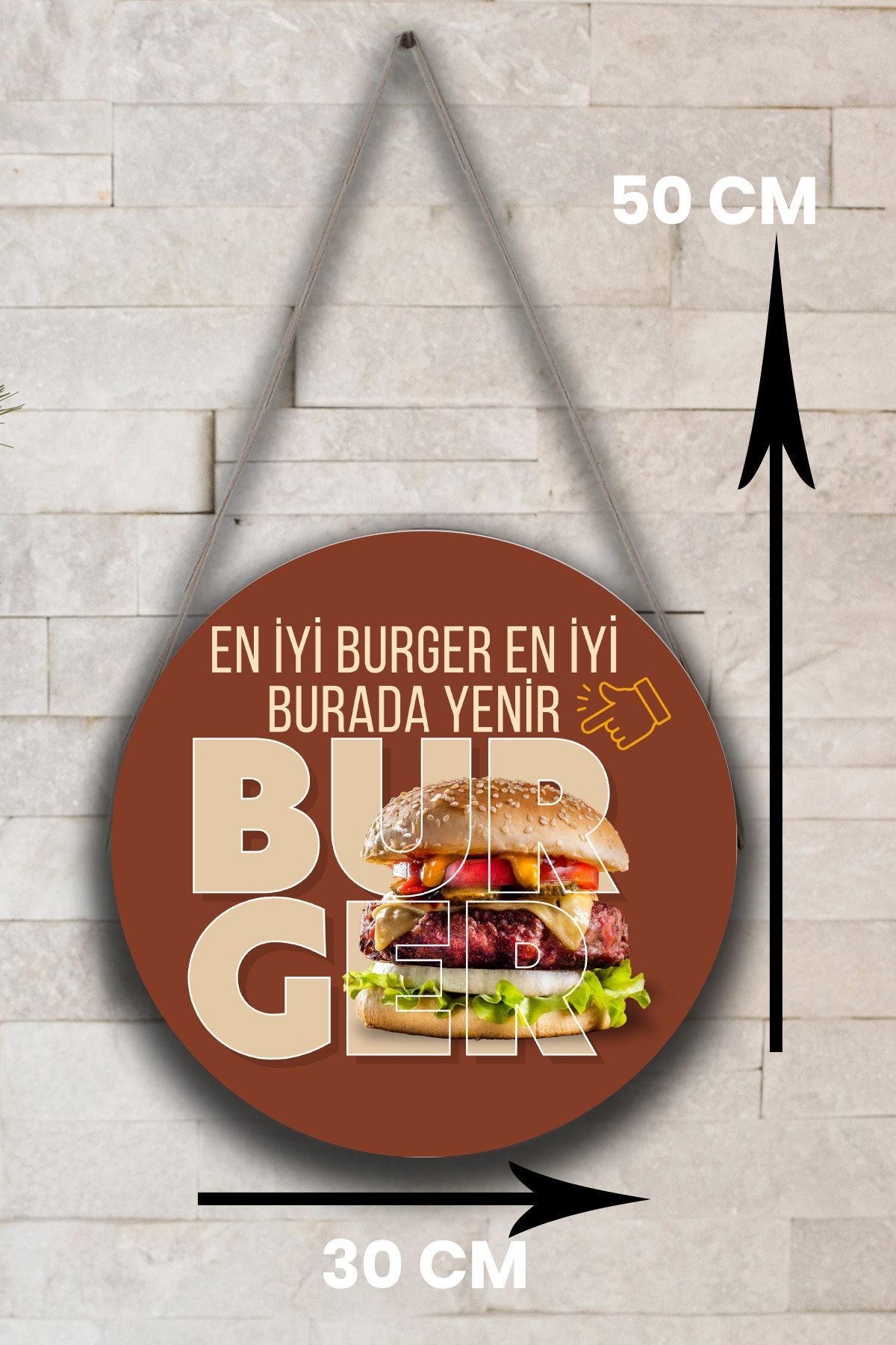 Hamburger Dükkanı Duvar, Kapı Tek Taraflı Askılı Pano Karşılama Tabelası, Burger Salonu Tablo Süsü