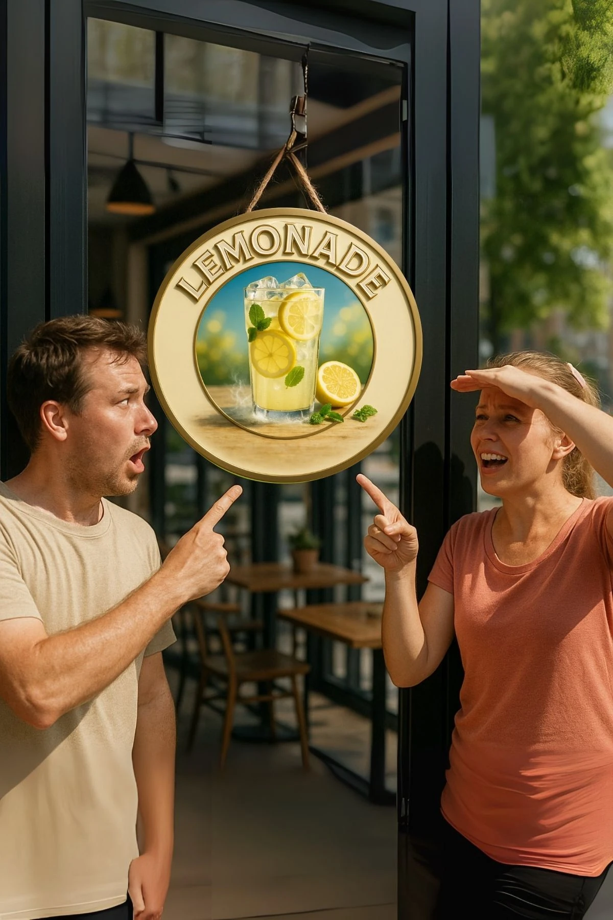 Lemonade Juice Limonata Temalı Kapı Süsü Tablosu – Limonlu Ferahlatıcı Cafe Büfe Duvar Dekoru