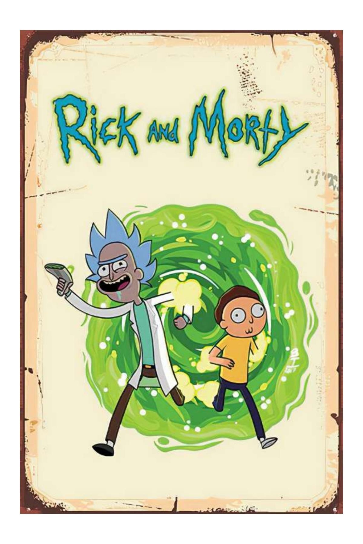 Rick and Morty Ahşap Mdf Poster, Modern Duvar Dekoru, Sanatsal Poster, Ev Ofis, Cafe Duvar Süs