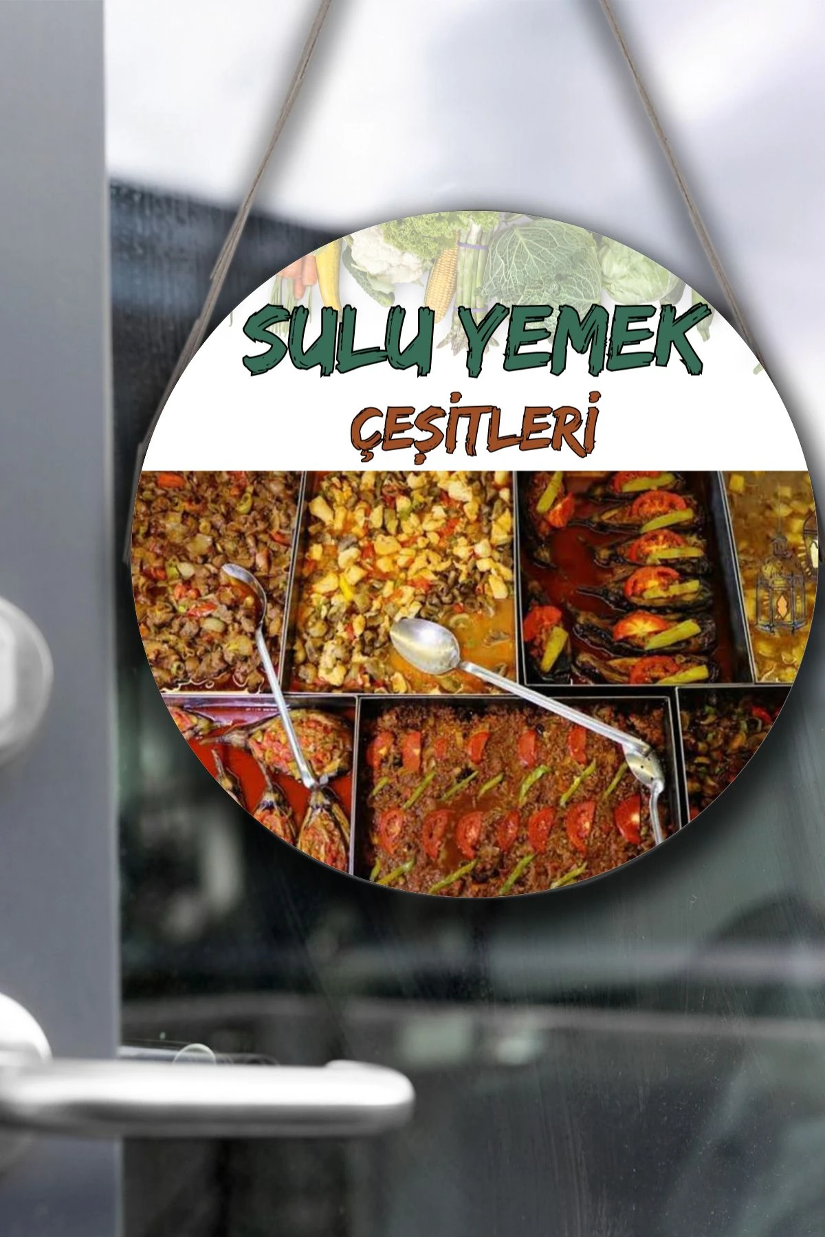 Lokanta Sulu Yemek Salonu için Duvar, Kapı, Çift Taraflı Askılı Pano Karşılama Tabelası, Yemek Tablo