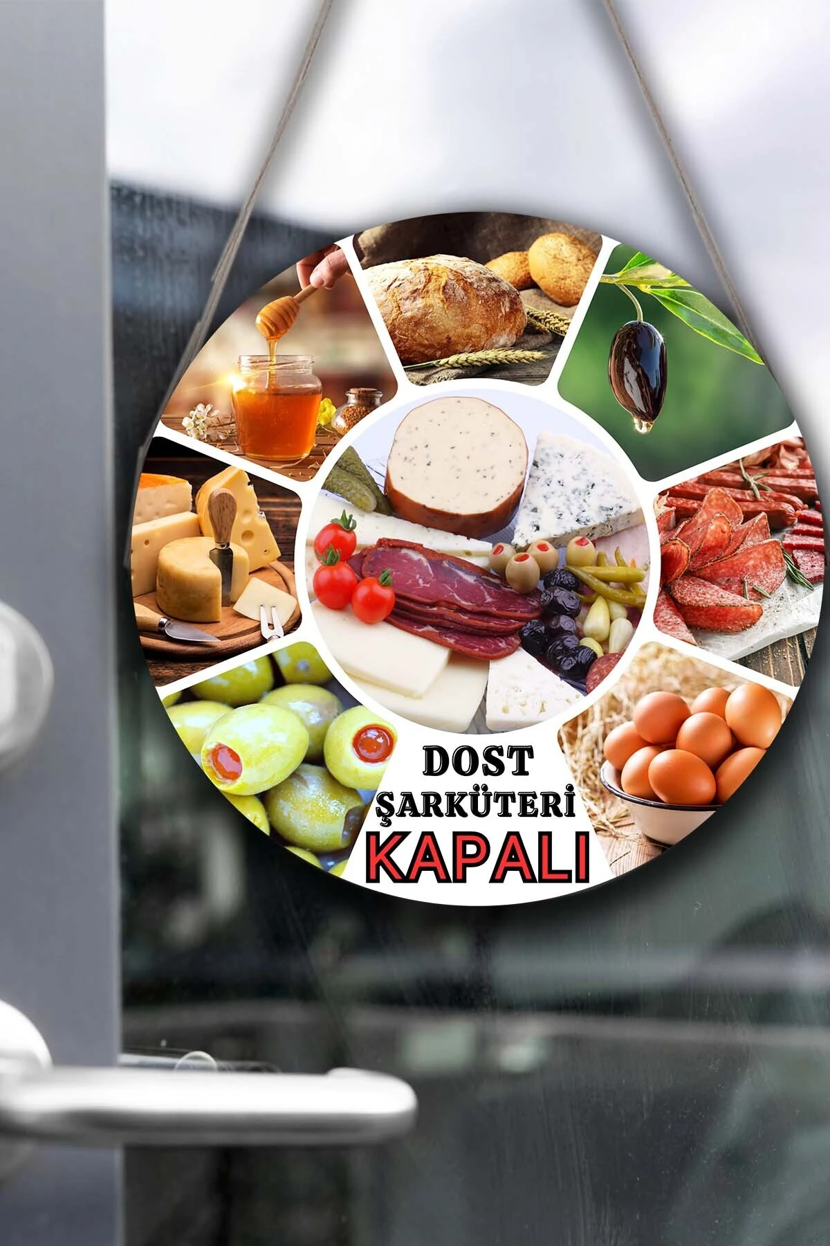 Kişiye Özel Şarküteri Mandıra Açık Kapalı Kapı Süsü – İsme Özel Şarküteri Tabelası Dekoru