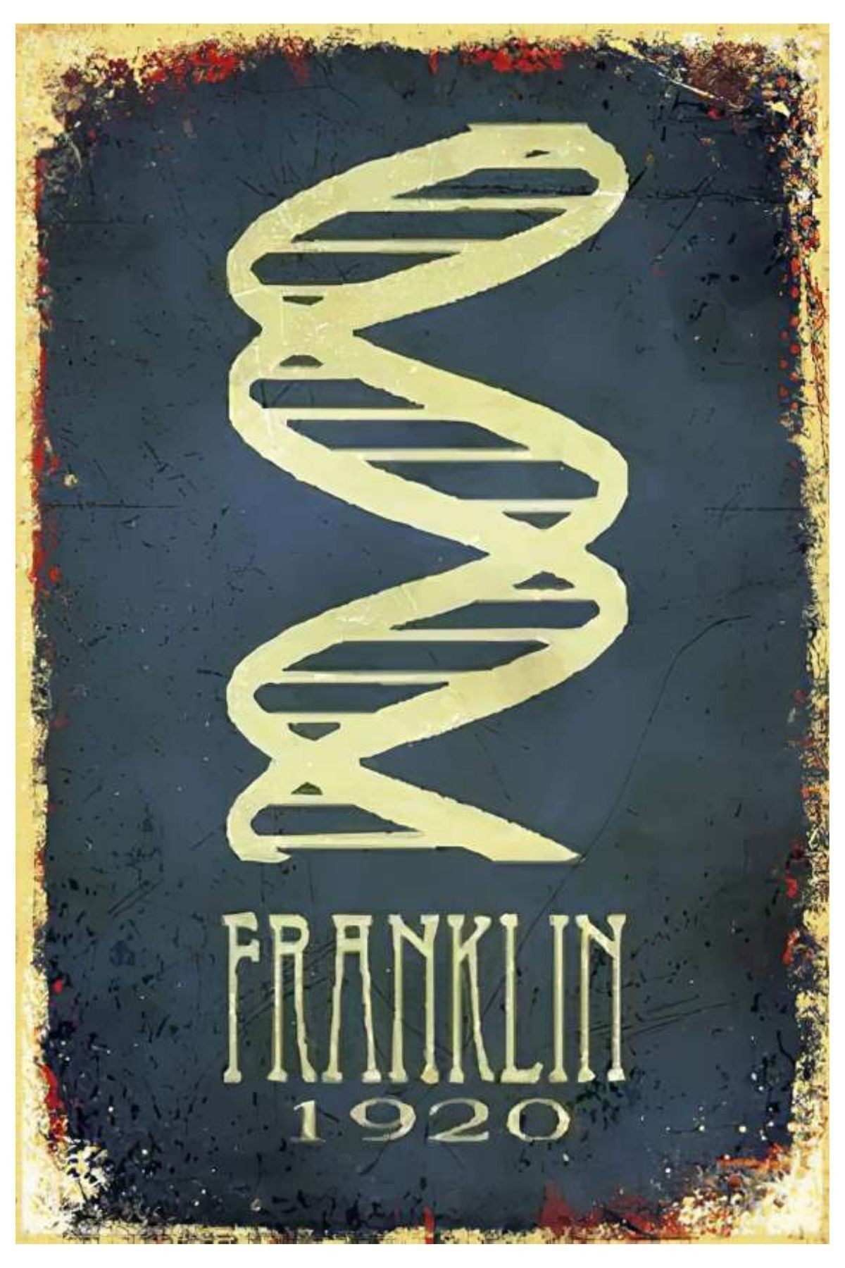 Franklyn 1920 Ahşap Mdf Poster, Modern Duvar Dekoru, Sanatsal Poster, Ev Ofis, Cafe Duvar Süs