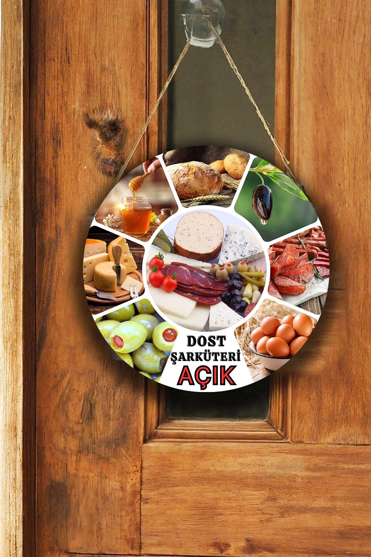 Kişiye Özel Şarküteri Mandıra Açık Kapalı Kapı Süsü – İsme Özel Şarküteri Tabelası Dekoru